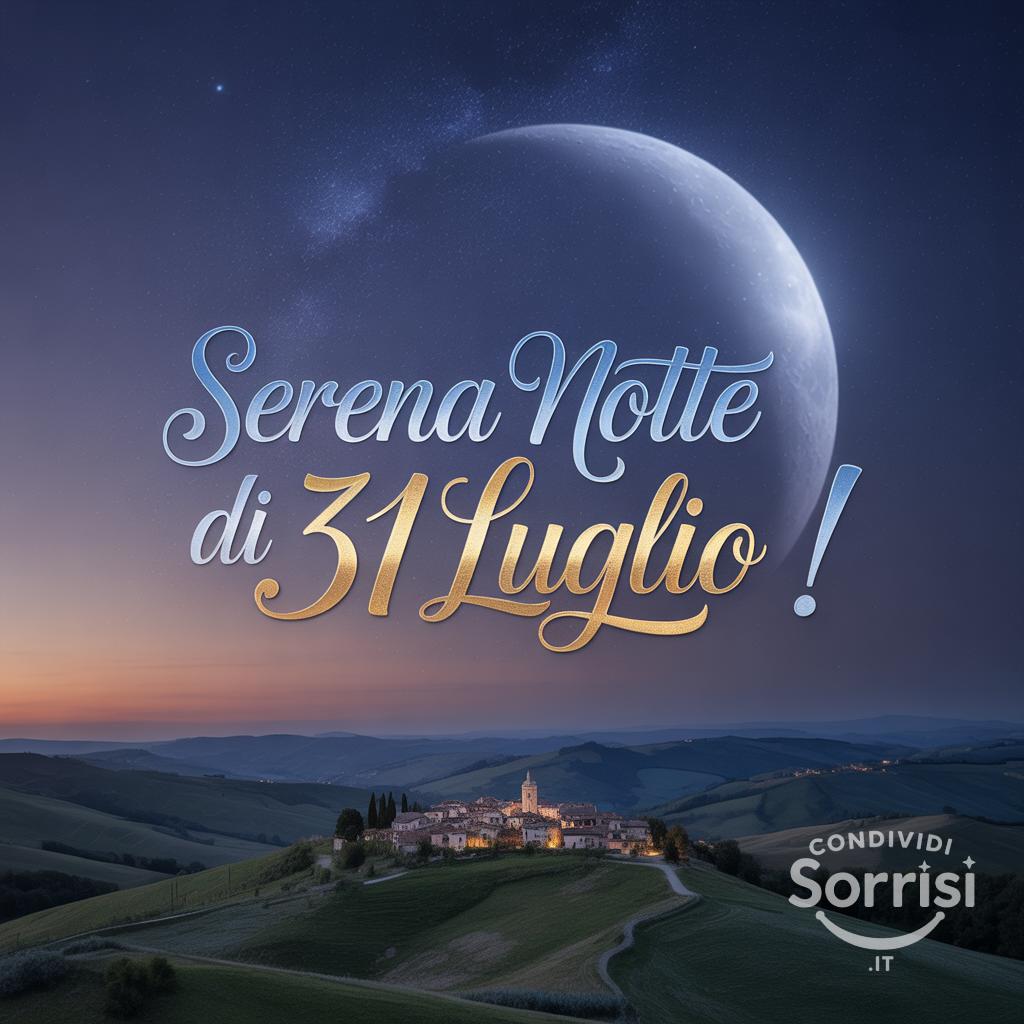 Serena notte di  31 luglio !