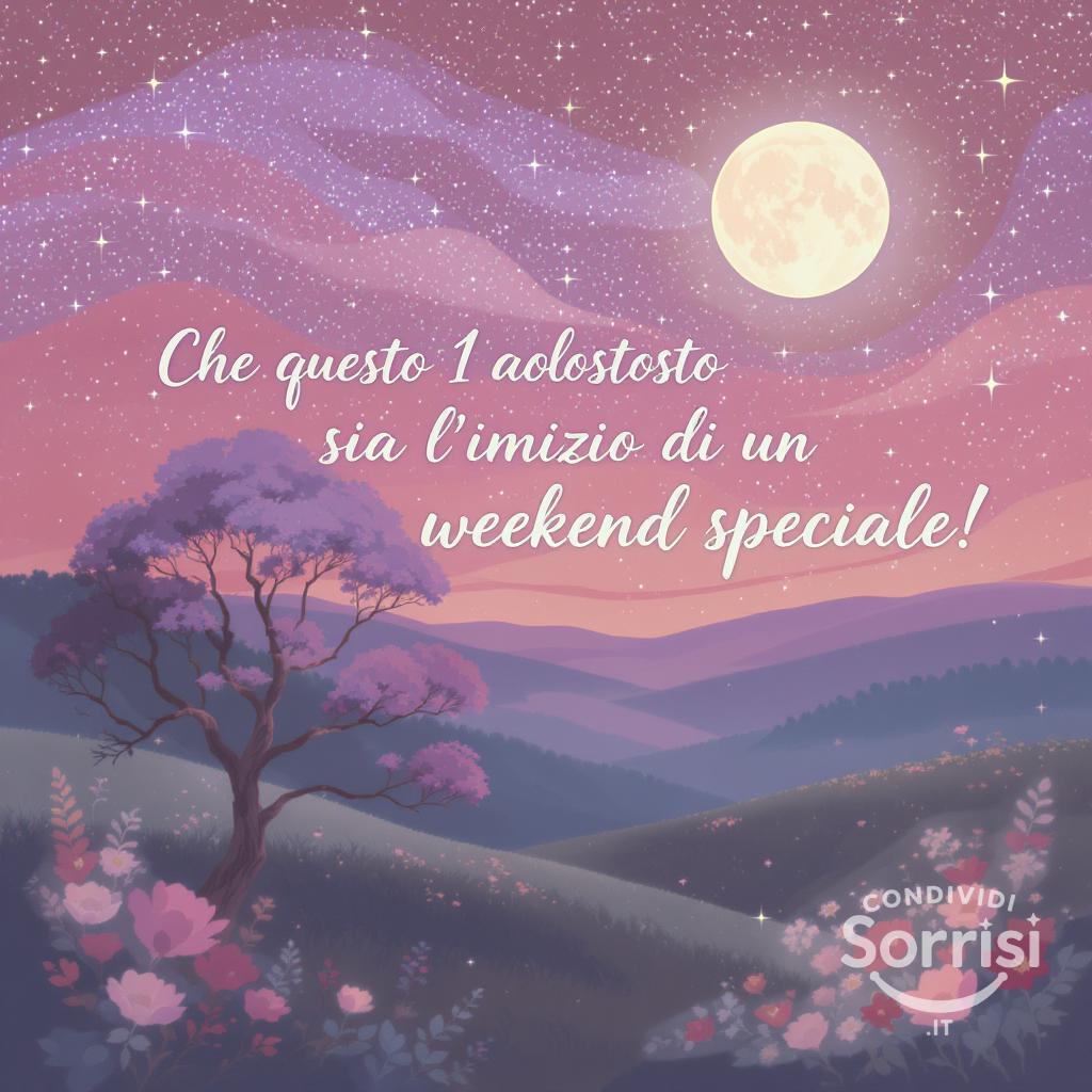 Che questo  1 agosto  sia l'inizio di un weekend speciale!