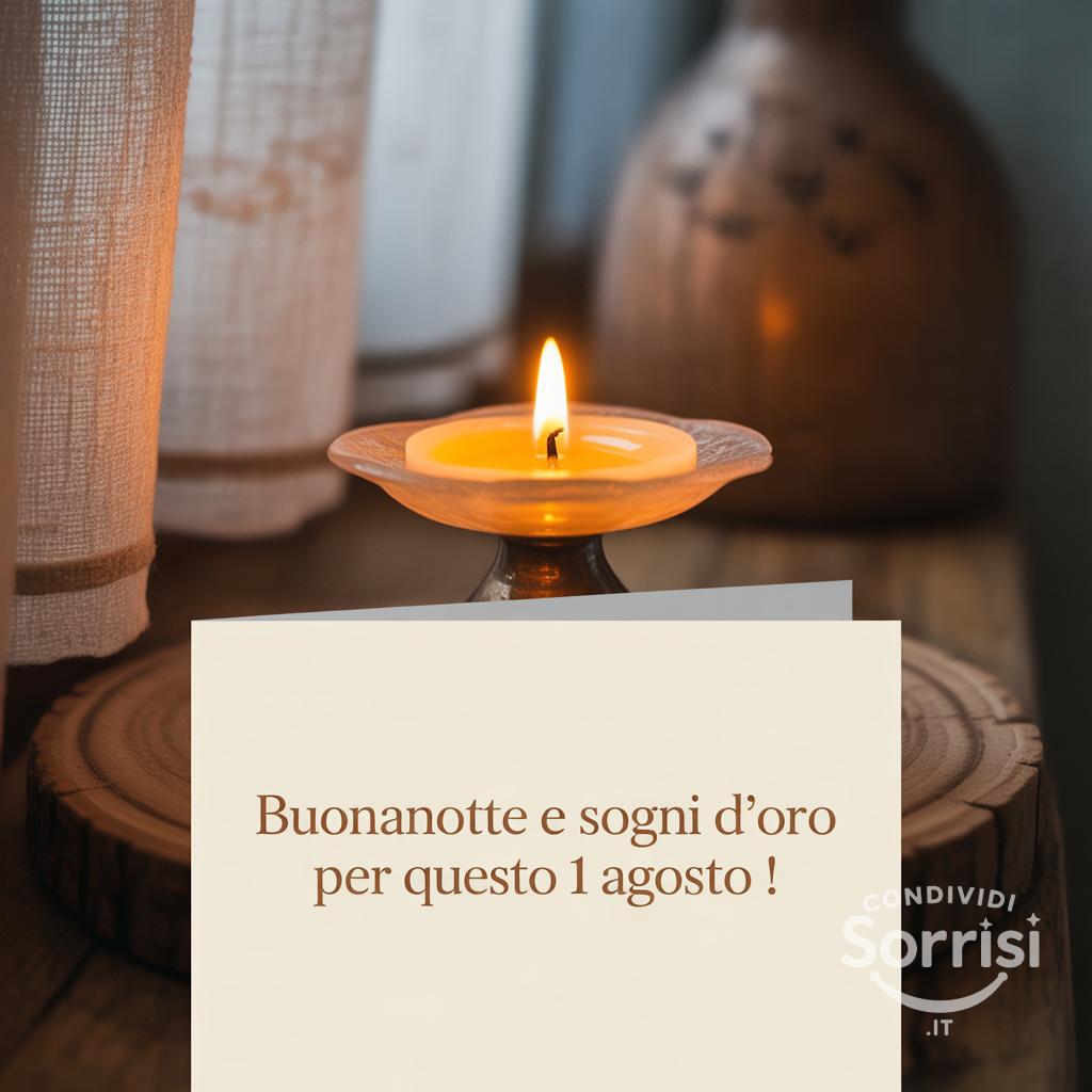 Buonanotte e sogni d'oro per questo  1 agosto !