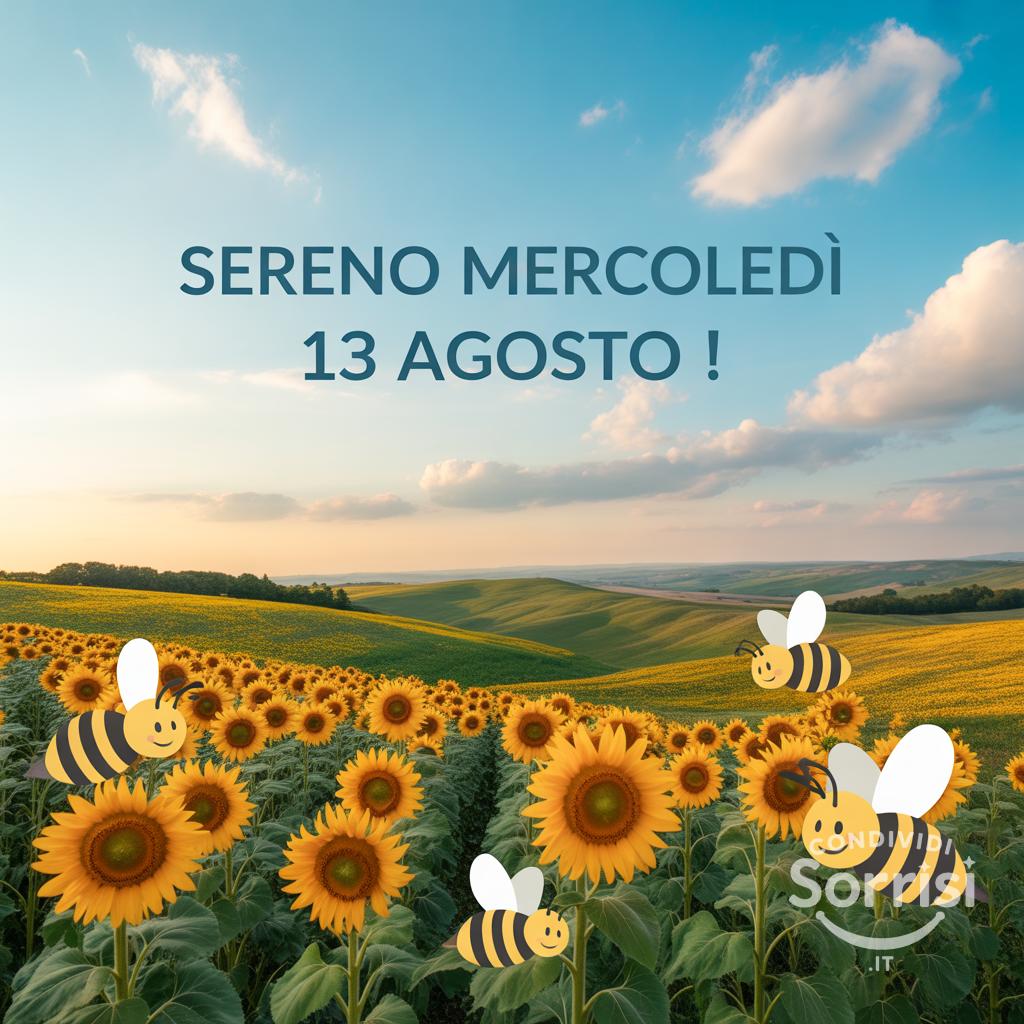 Sereno mercoledì 13 agosto !