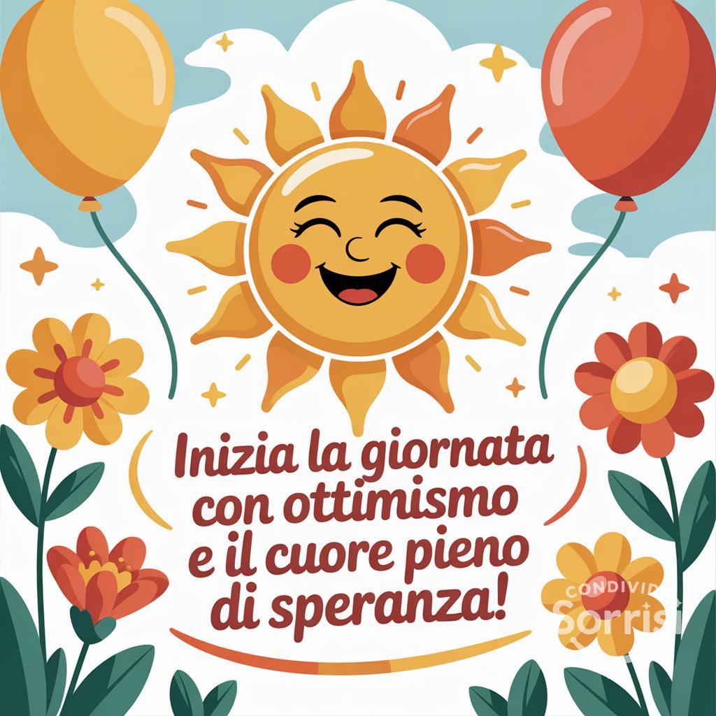 Inizia la giornata con ottimismo e il cuore pieno di speranza!