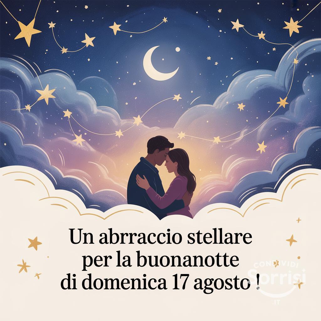 Un abbraccio stellare per la buonanotte di domenica 17 agosto !
