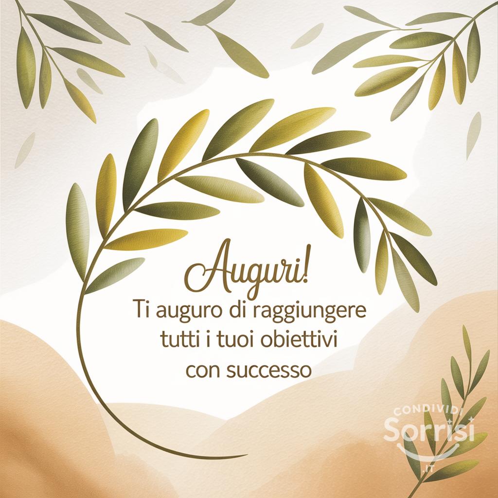 Auguri! Ti auguro di raggiungere tutti i tuoi obiettivi con successo
