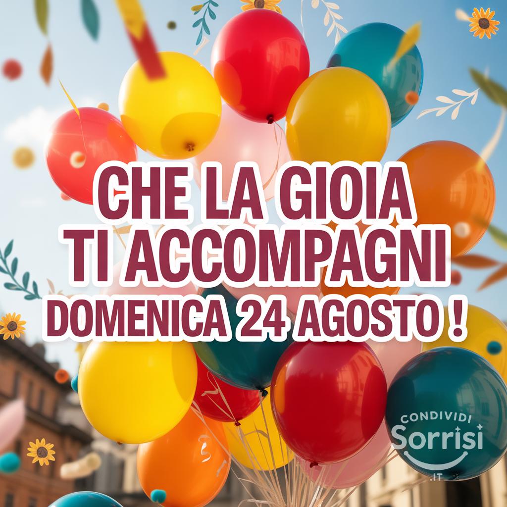 Che la gioia ti accompagni domenica 24 agosto !
