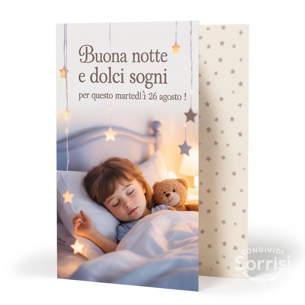 Buona notte e dolci sogni per questo martedì 26 agosto !