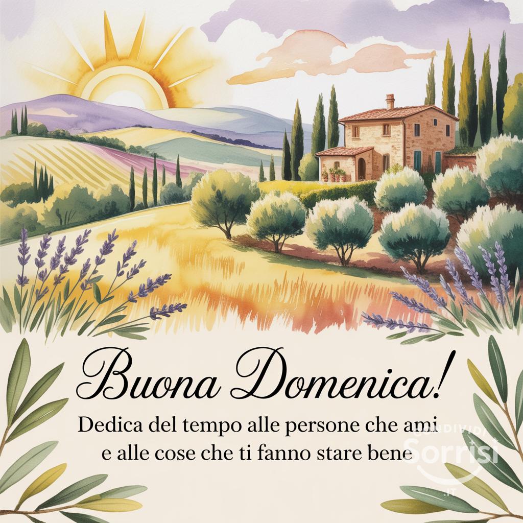 Buona domenica! Dedica del tempo alle persone che ami e alle cose che ti fanno stare bene