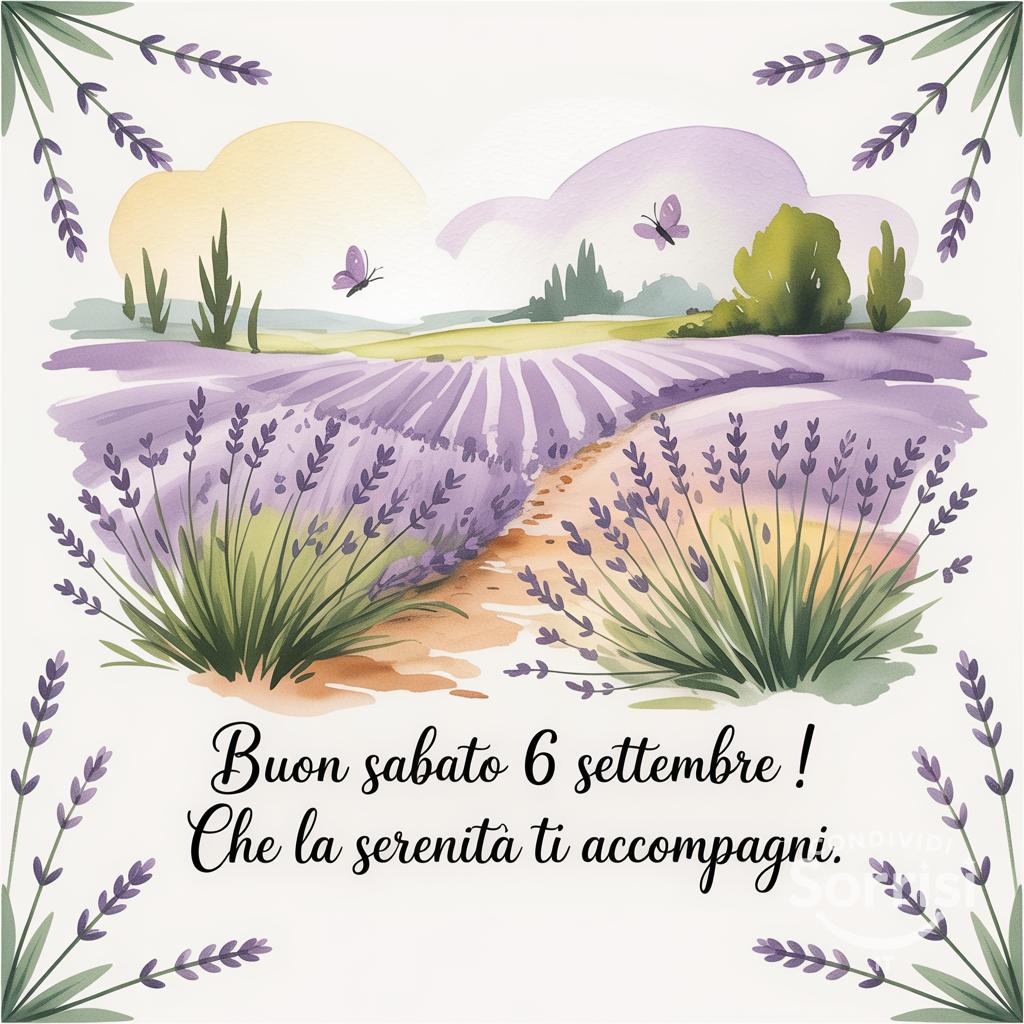 Buon sabato 6 settembre ! Che la serenità ti accompagni.