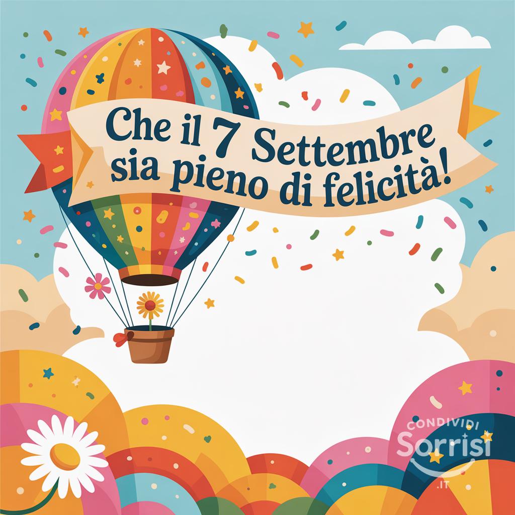 Che il 7 settembre  sia pieno di felicità!