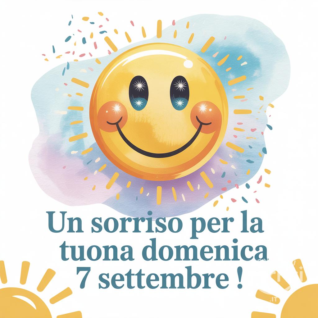 Un sorriso per la tua buona domenica 7 settembre !