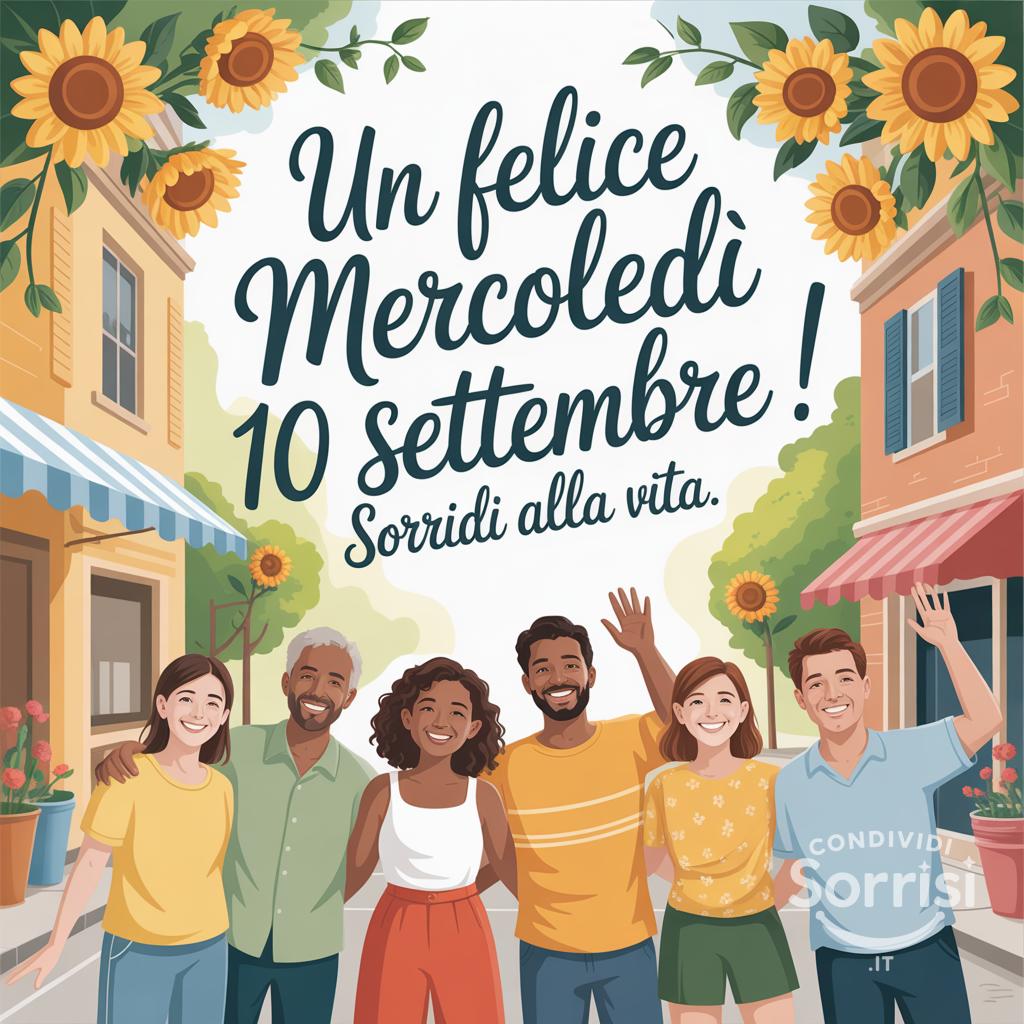 Un felice mercoledì 10 settembre ! Sorridi alla vita.