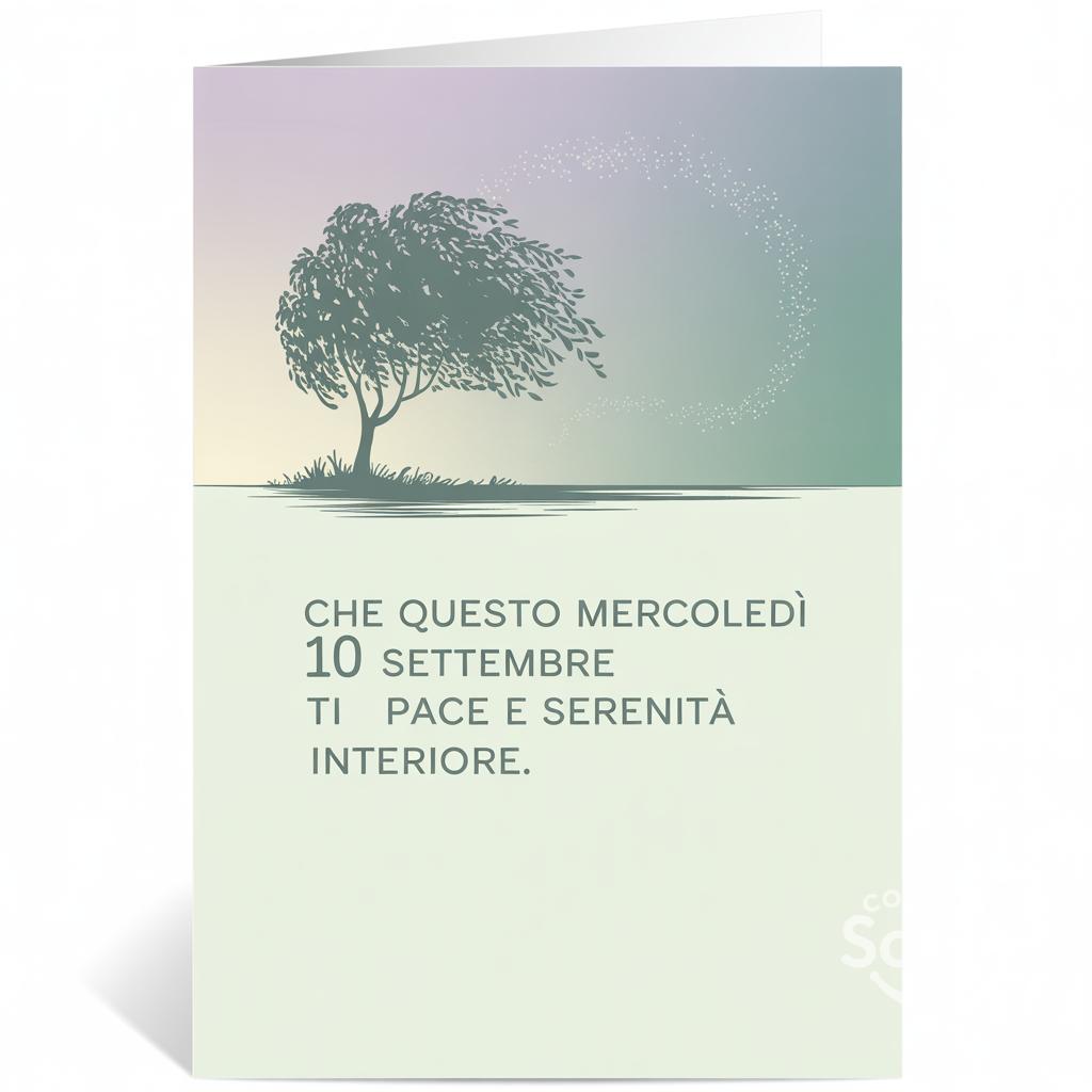 Che questo mercoledì 10 settembre  ti porti pace e serenità interiore.