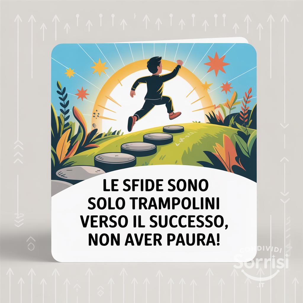 Le sfide sono solo trampolini verso il successo, non aver paura!