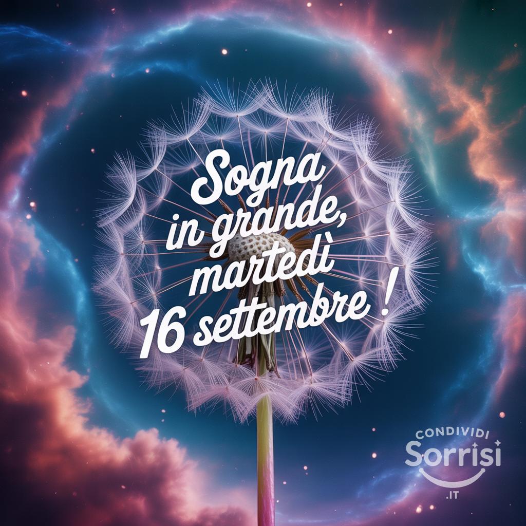 Sogna in grande, martedì 16 settembre !