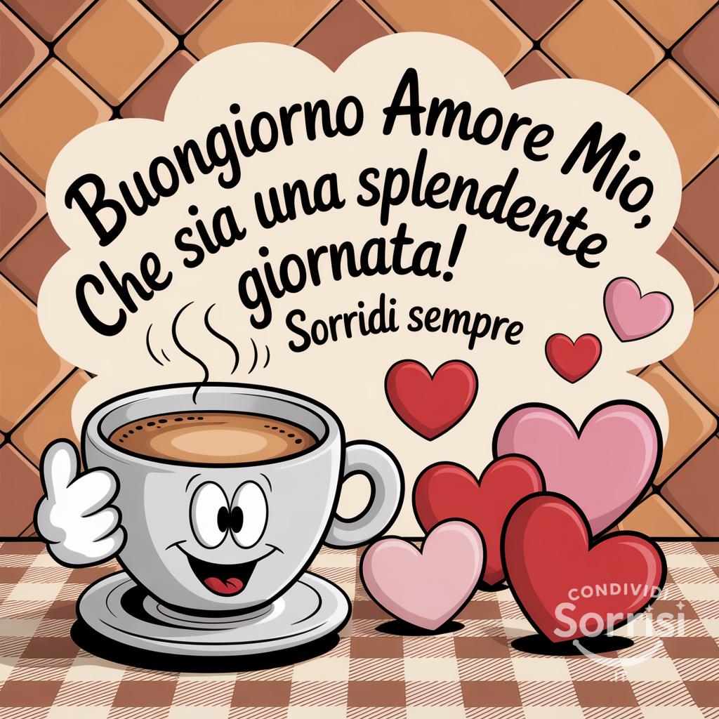 Buongiorno Amore mio, che sia una splendente giornata! Sorridi sempre