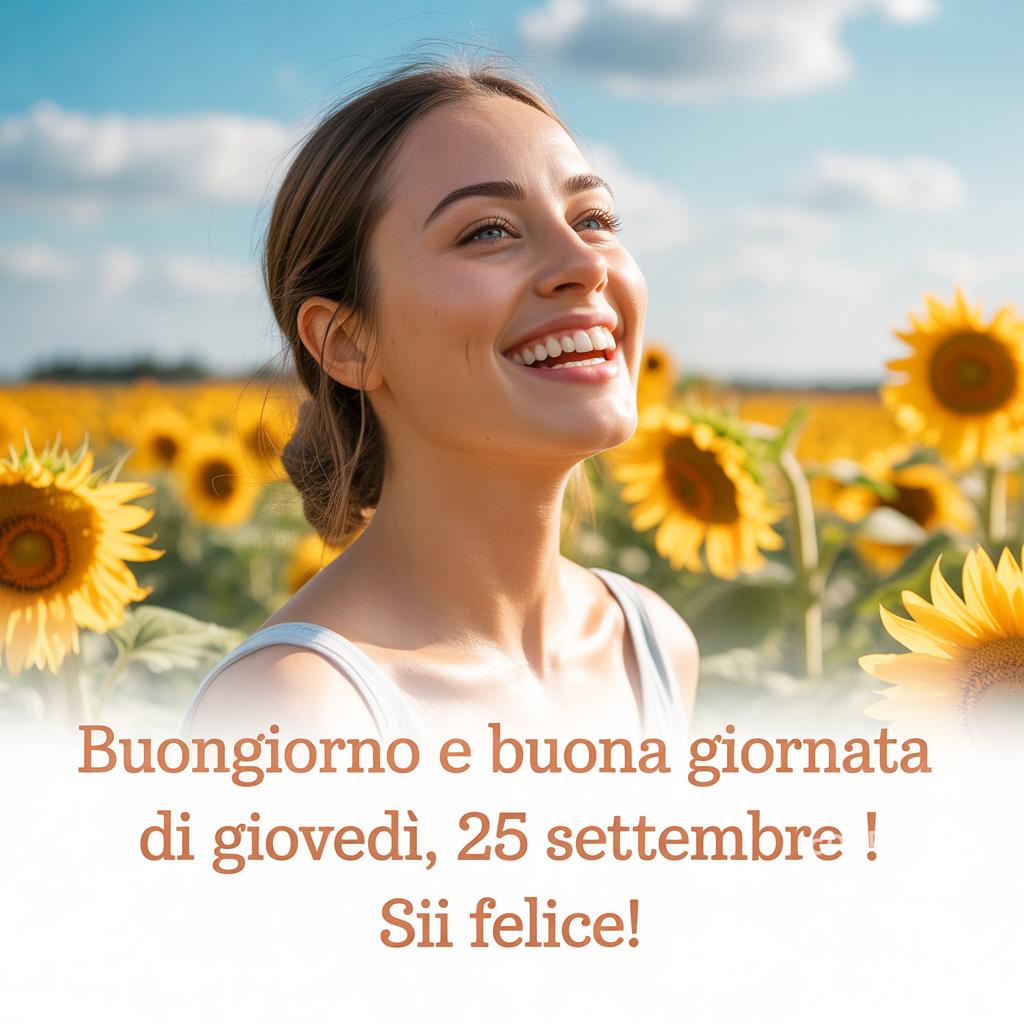 Buongiorno e buona giornata di giovedì, 25 Settembre ! Sii felice!