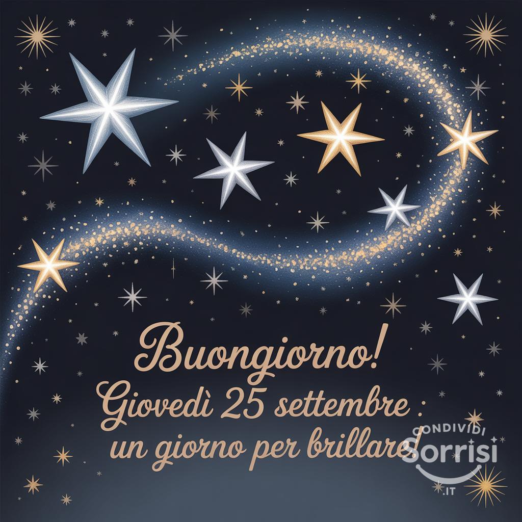 Buongiorno! Giovedì 25 Settembre : un giorno per brillare!