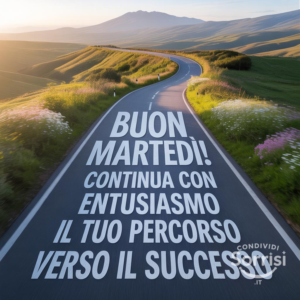 Buon martedì! Continua con entusiasmo il tuo percorso verso il successo
