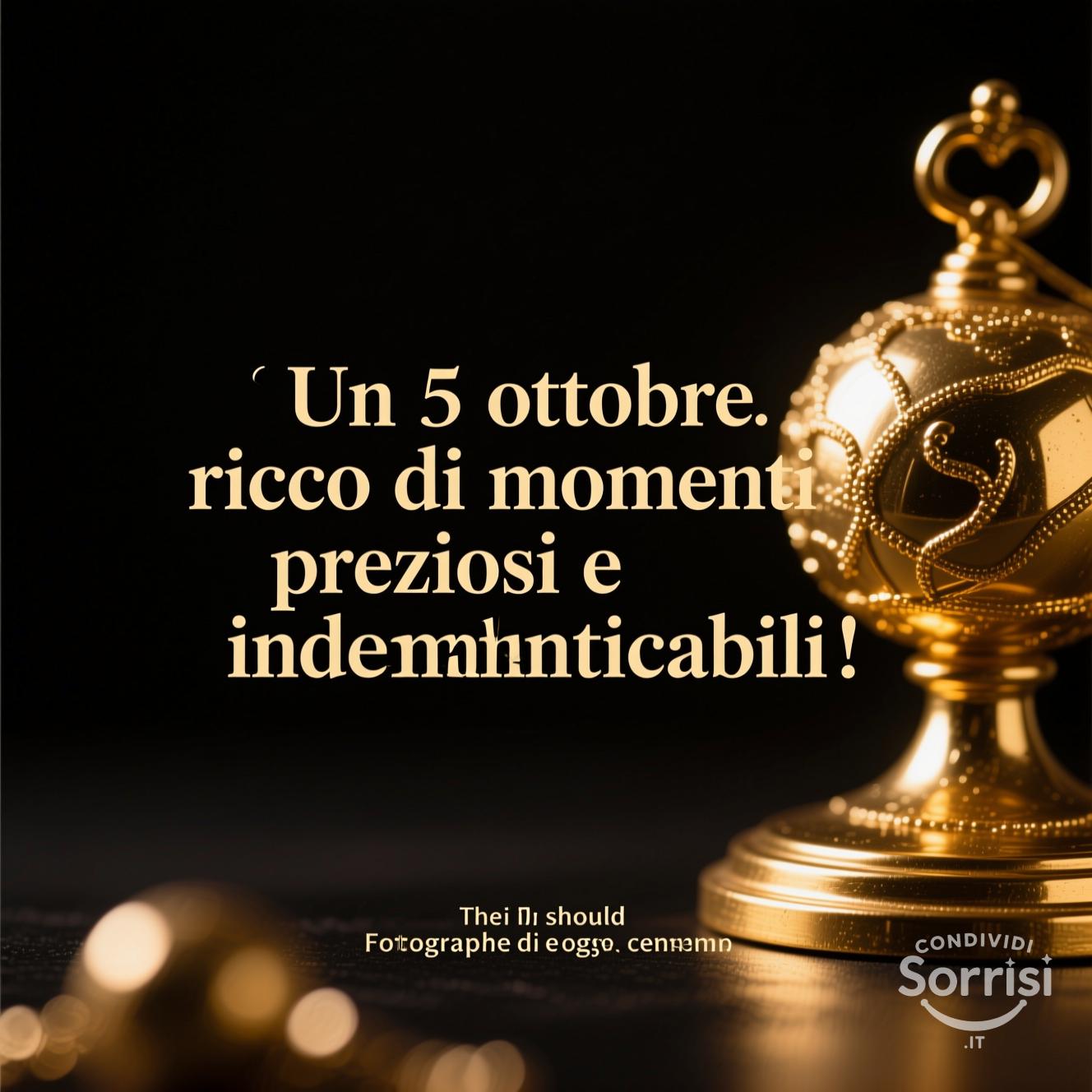 Un 5 ottobre  ricco di momenti preziosi e indimenticabili!