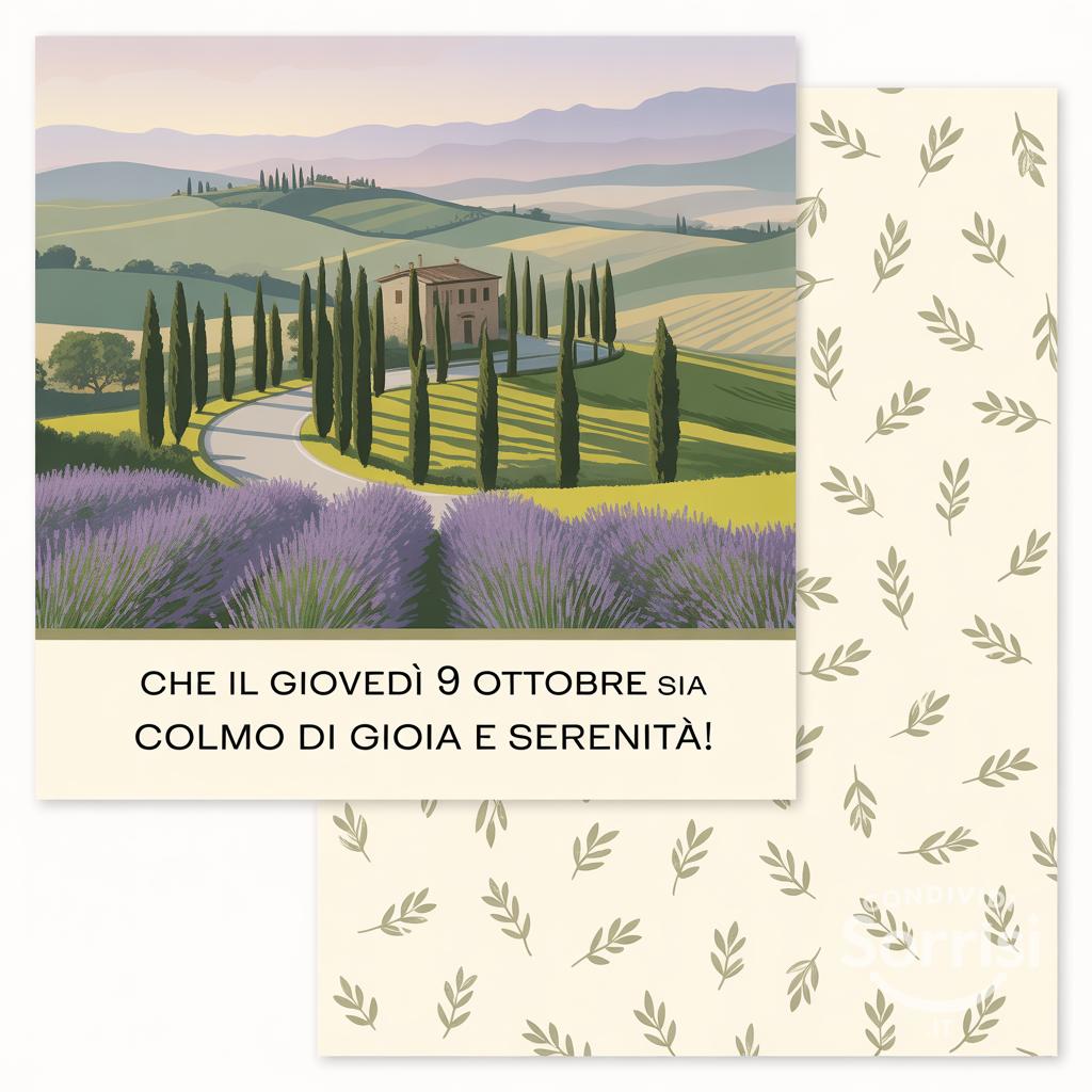 Che il giovedì 9 ottobre sia colmo di gioia e serenità!