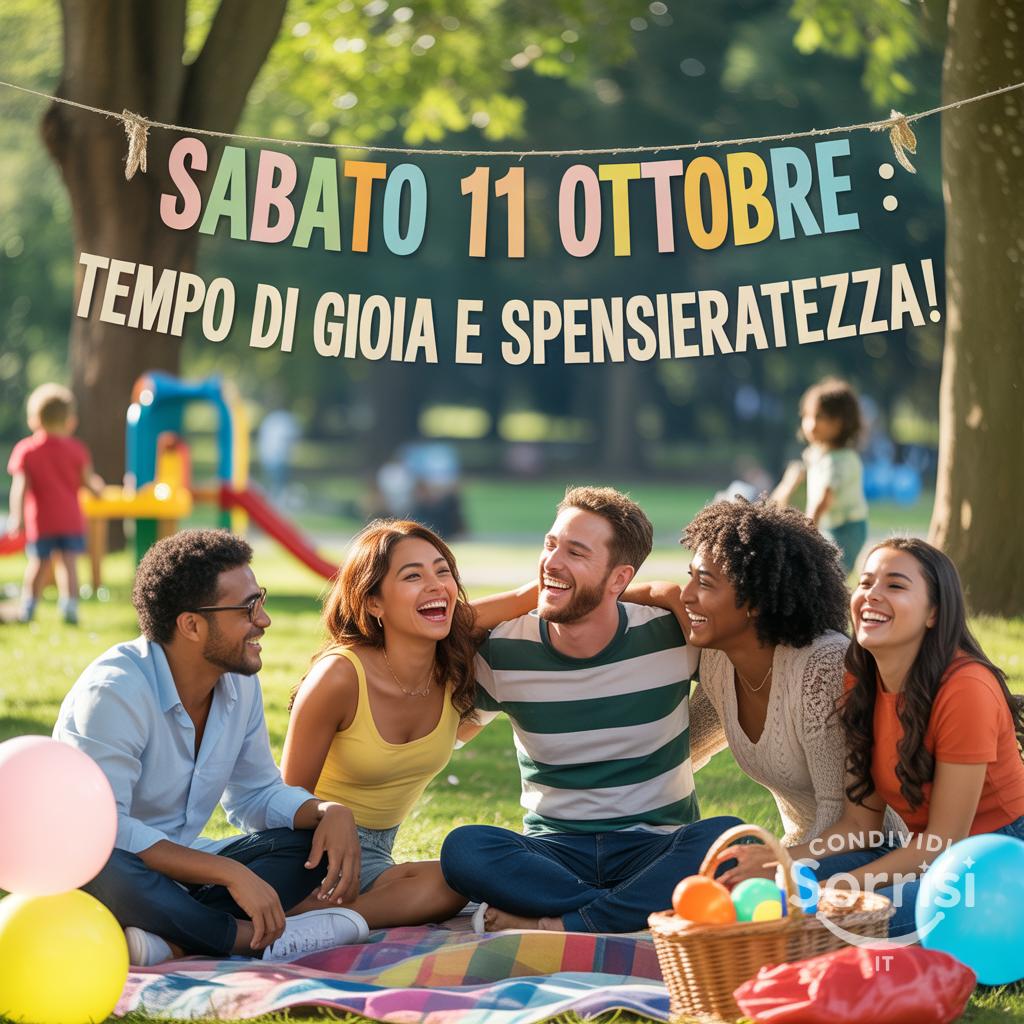 Sabato 11 ottobre : tempo di gioia e spensieratezza!