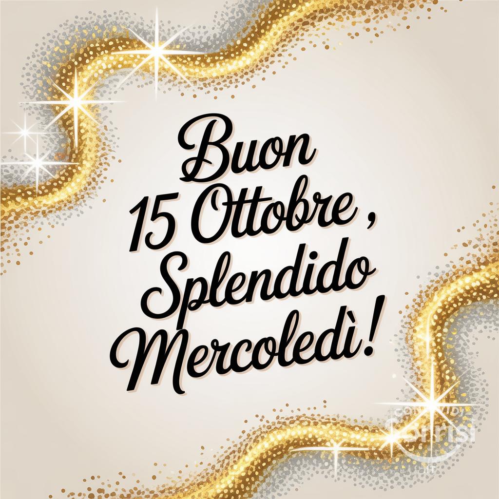 Buon 15 ottobre , splendido mercoledì!