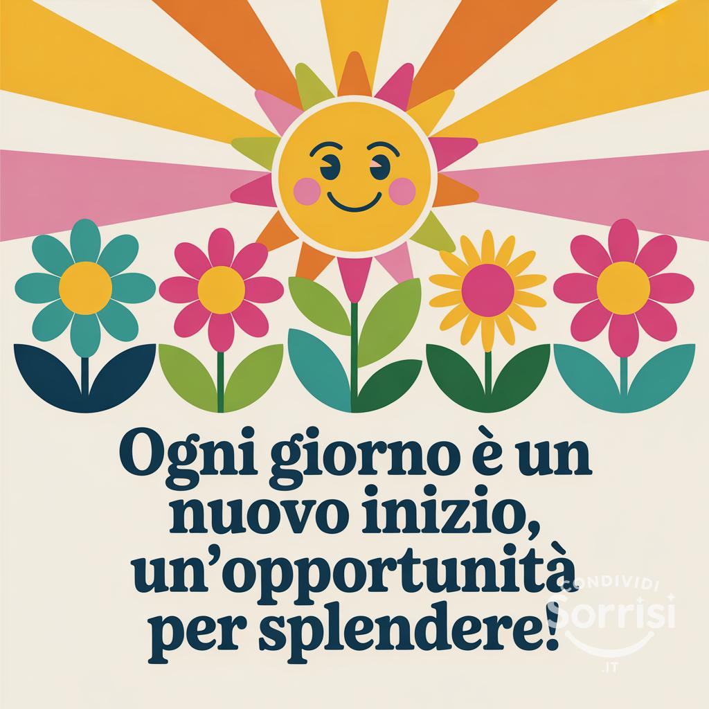 Ogni giorno è un nuovo inizio, un'opportunità per splendere!