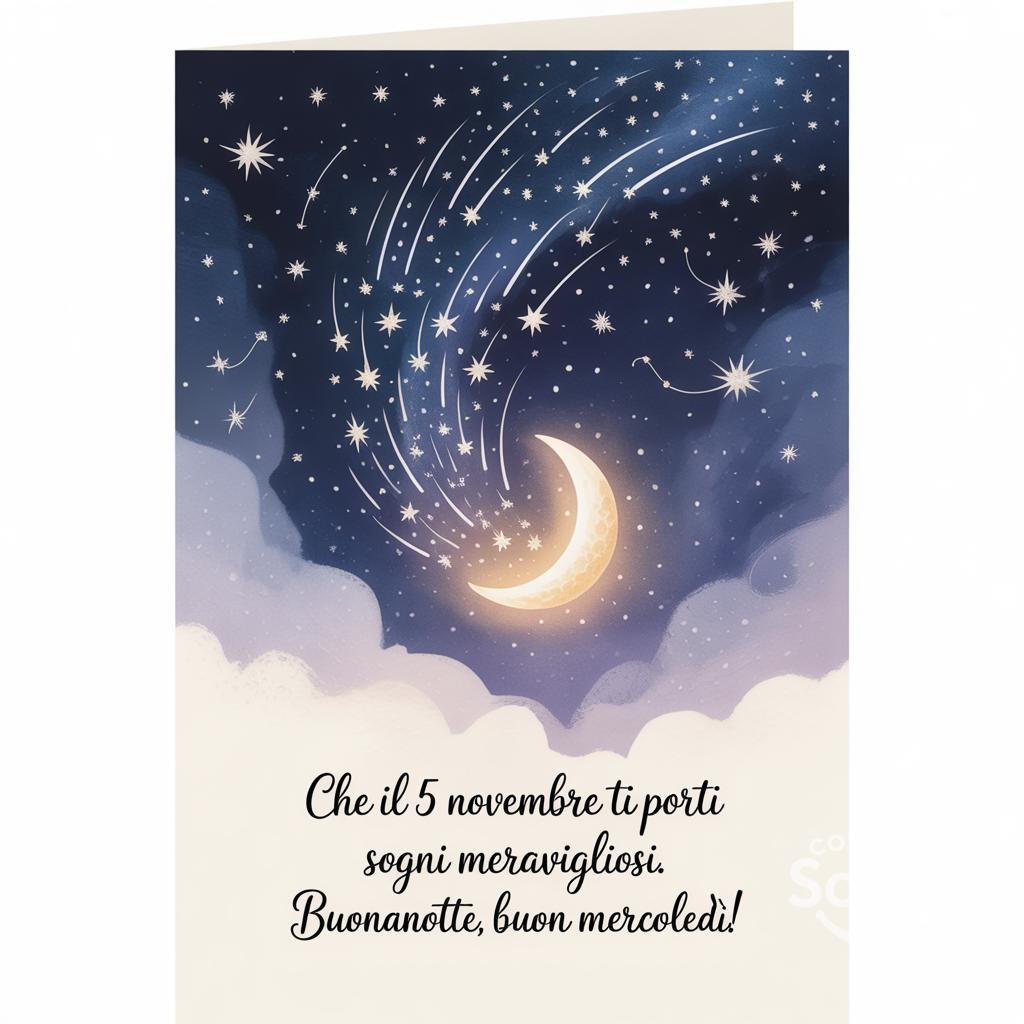 Che il 5 novembre  ti porti sogni meravigliosi. Buonanotte, buon mercoledì!