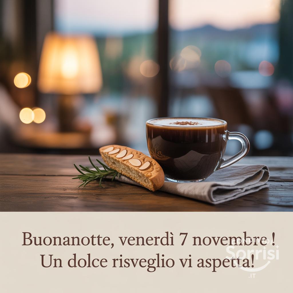 Buonanotte, venerdì 7 novembre ! Un dolce risveglio vi aspetta!