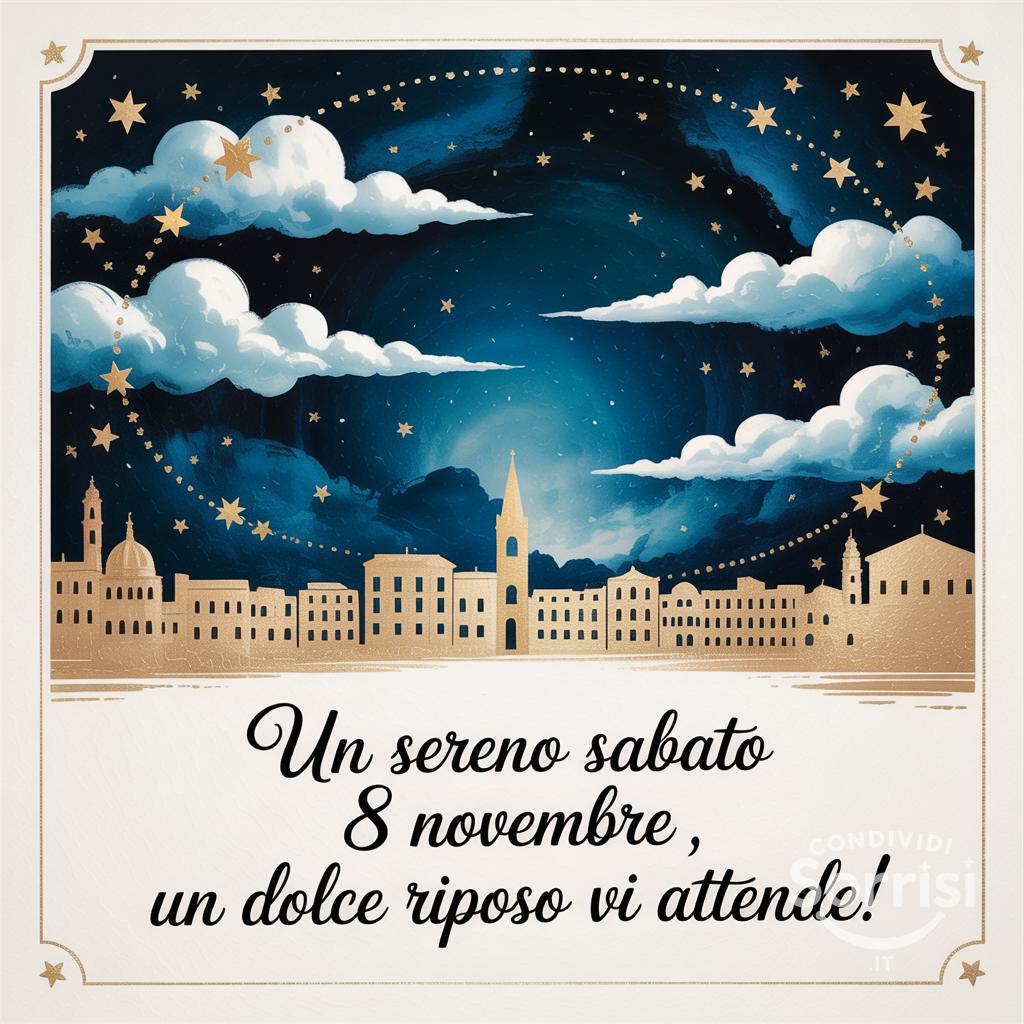 Un sereno sabato 8 novembre , un dolce riposo vi attende!