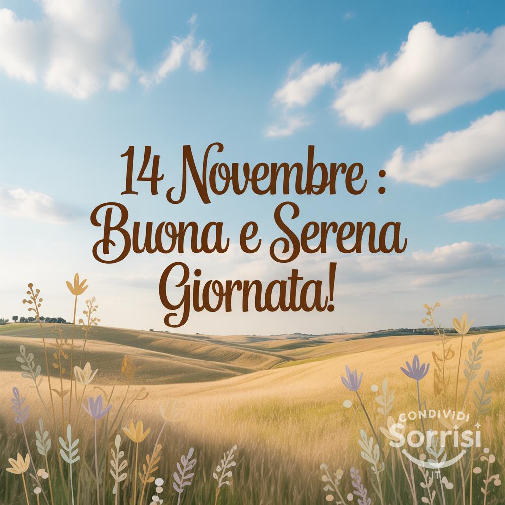 14 novembre : Buona e serena giornata!
