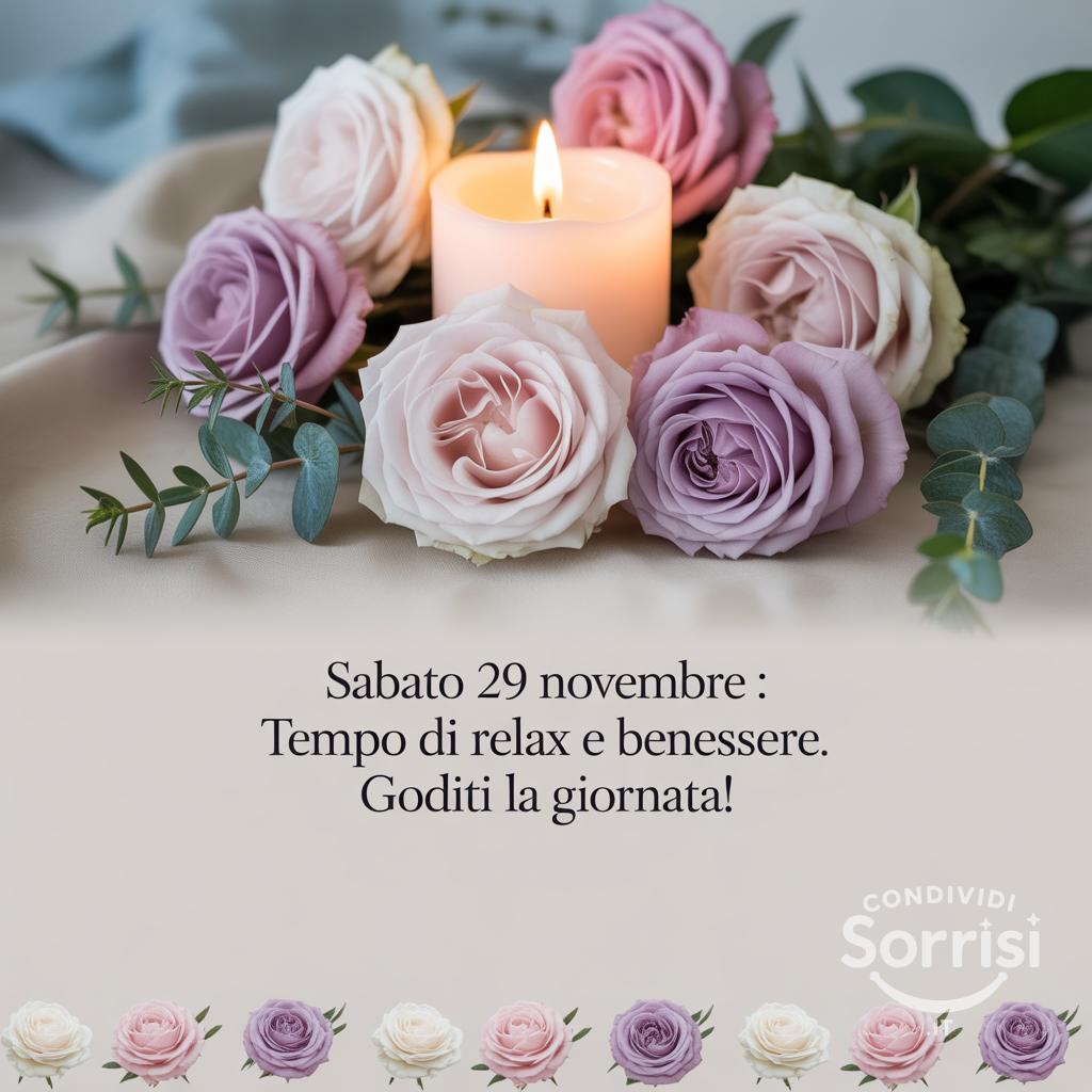 Sabato 29 novembre : tempo di relax e benessere. Goditi la giornata!