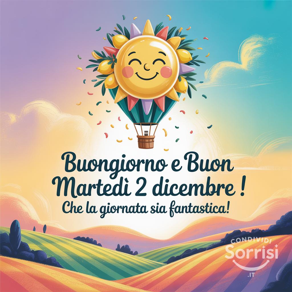 Buongiorno e buon martedì 2 Dicembre ! Che la giornata sia fantastica!