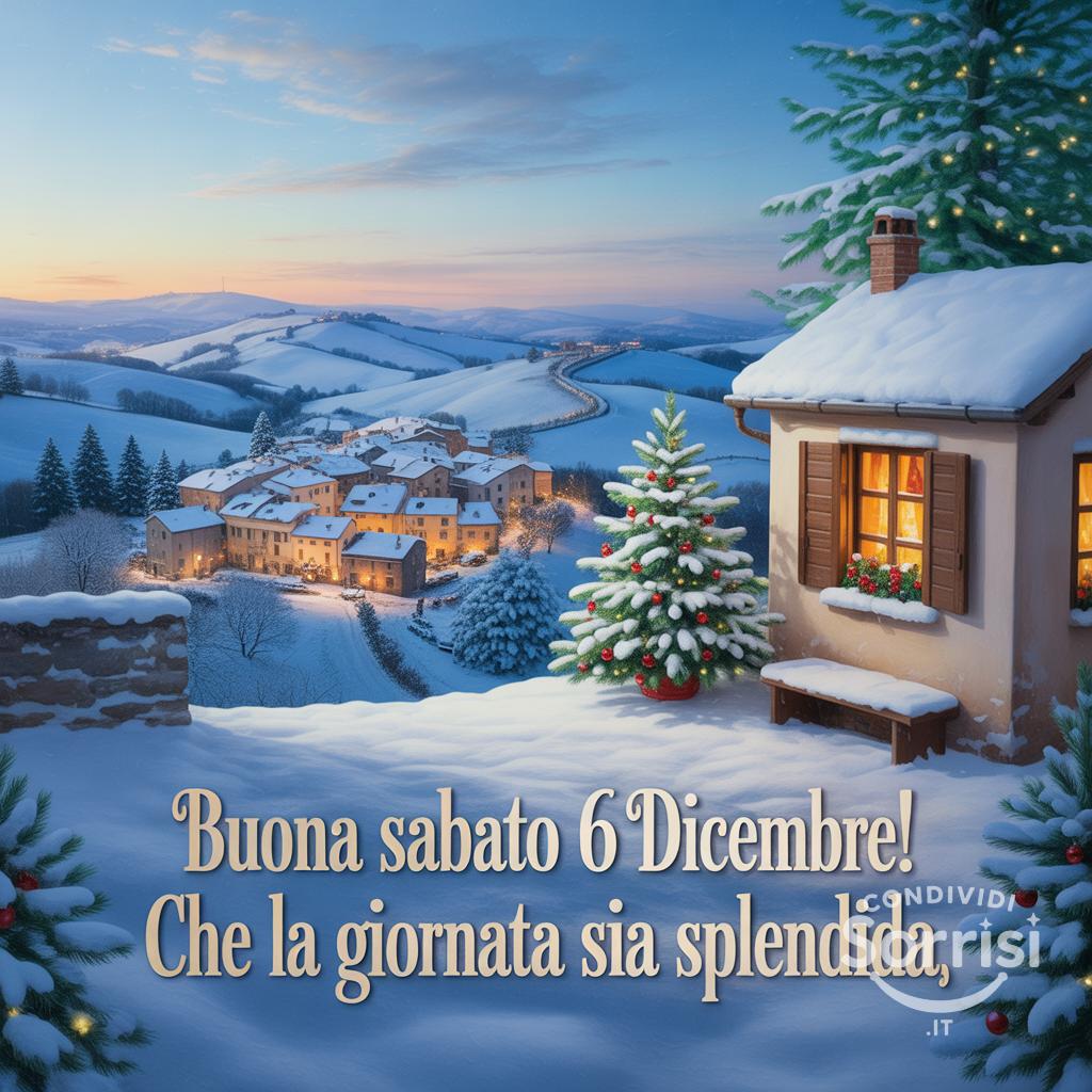 Buona sabato 6 dicembre! Che la giornata sia splendida.