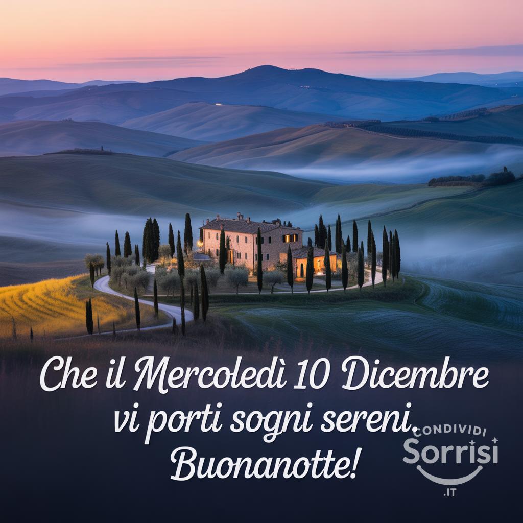 Che il mercoledì 10 dicembre  vi porti sogni sereni. Buonanotte!