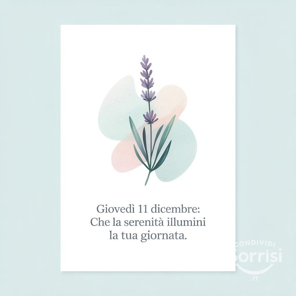 Giovedì 11 dicembre: che la serenità illumini la tua giornata.