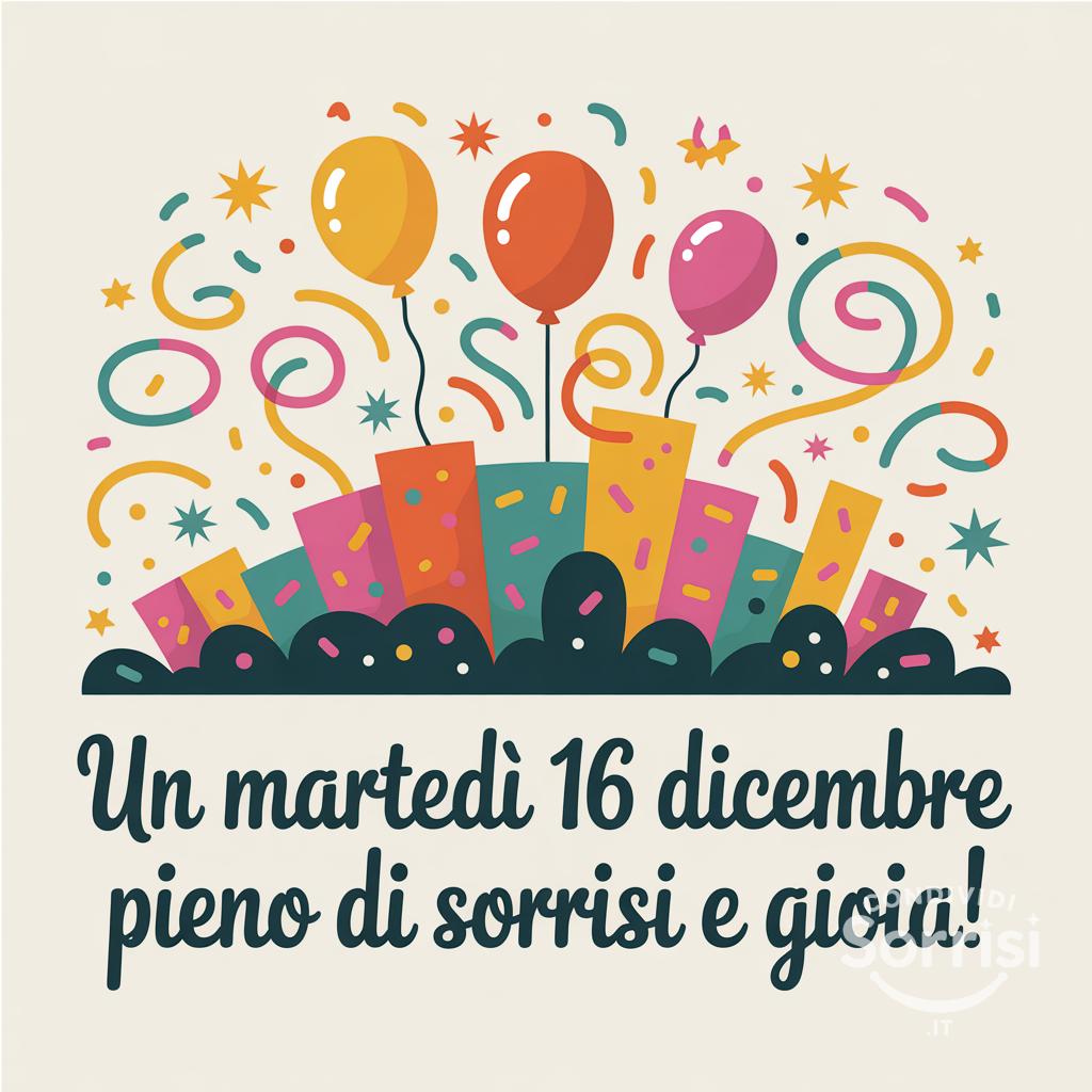 Un martedì 16 dicembre  pieno di sorrisi e gioia!