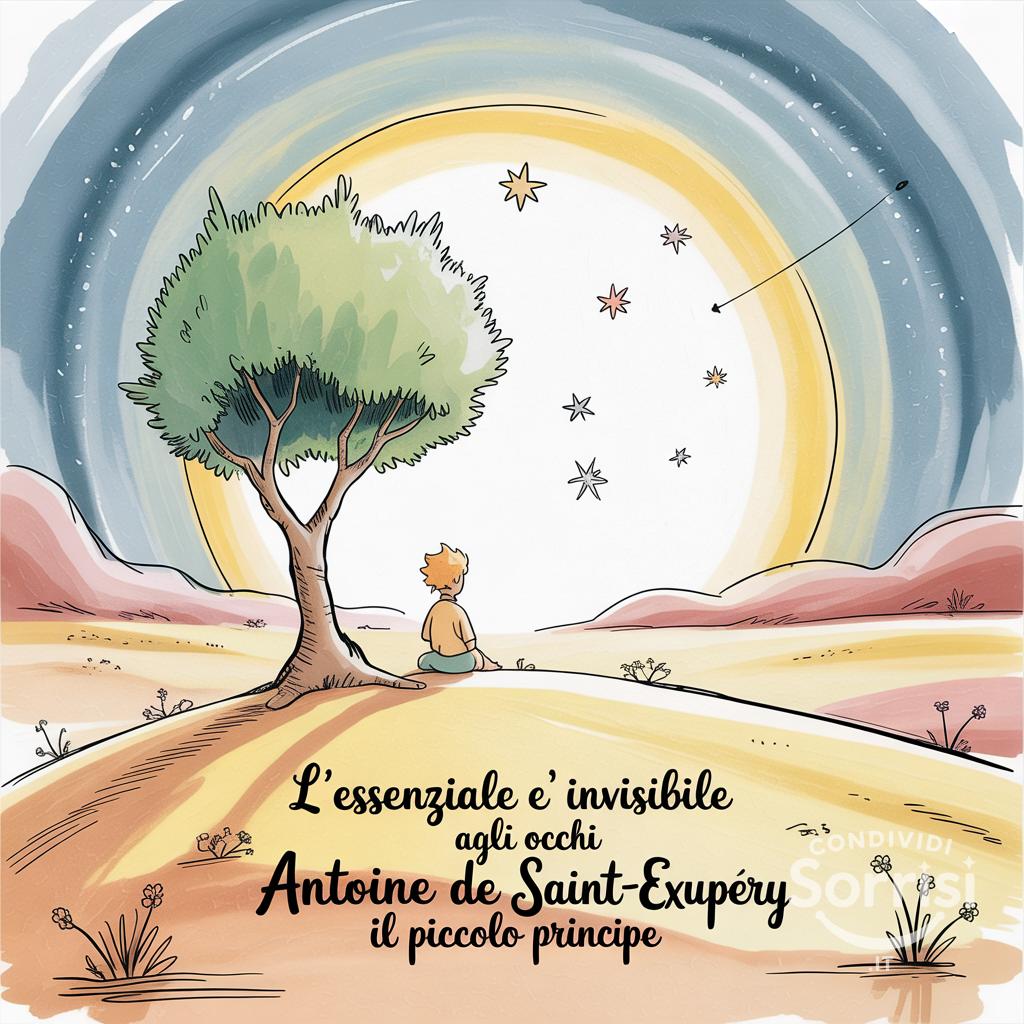 L'essenziale e' invisibile agli occhi Antoine de Saint-Exupéry Il Piccolo Principe