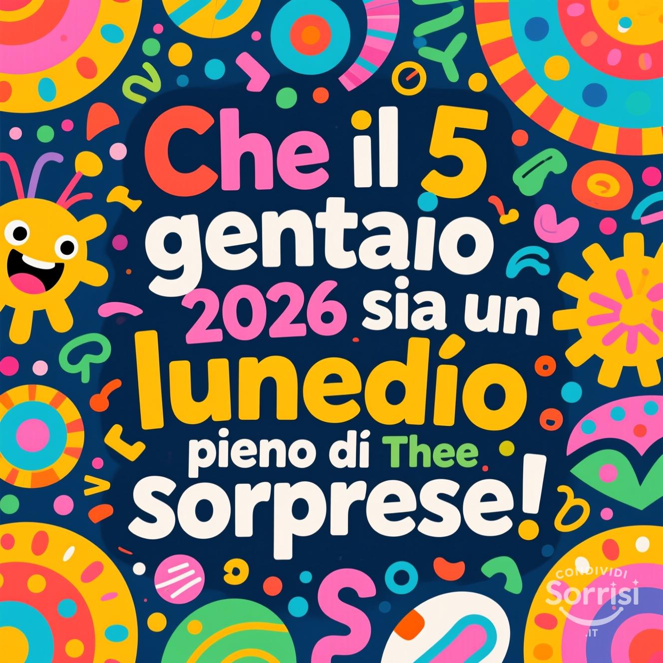 Che il 5 gennaio 2026 sia un lunedì pieno di sorprese!