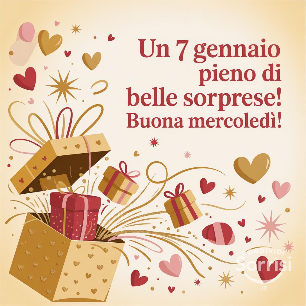 Un 7 gennaio  pieno di belle sorprese! Buona mercoledì!