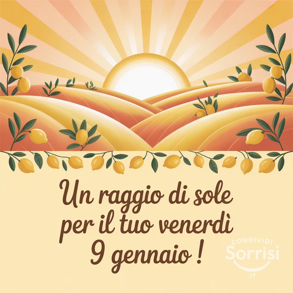 Un raggio di sole per il tuo venerdì 9 gennaio !