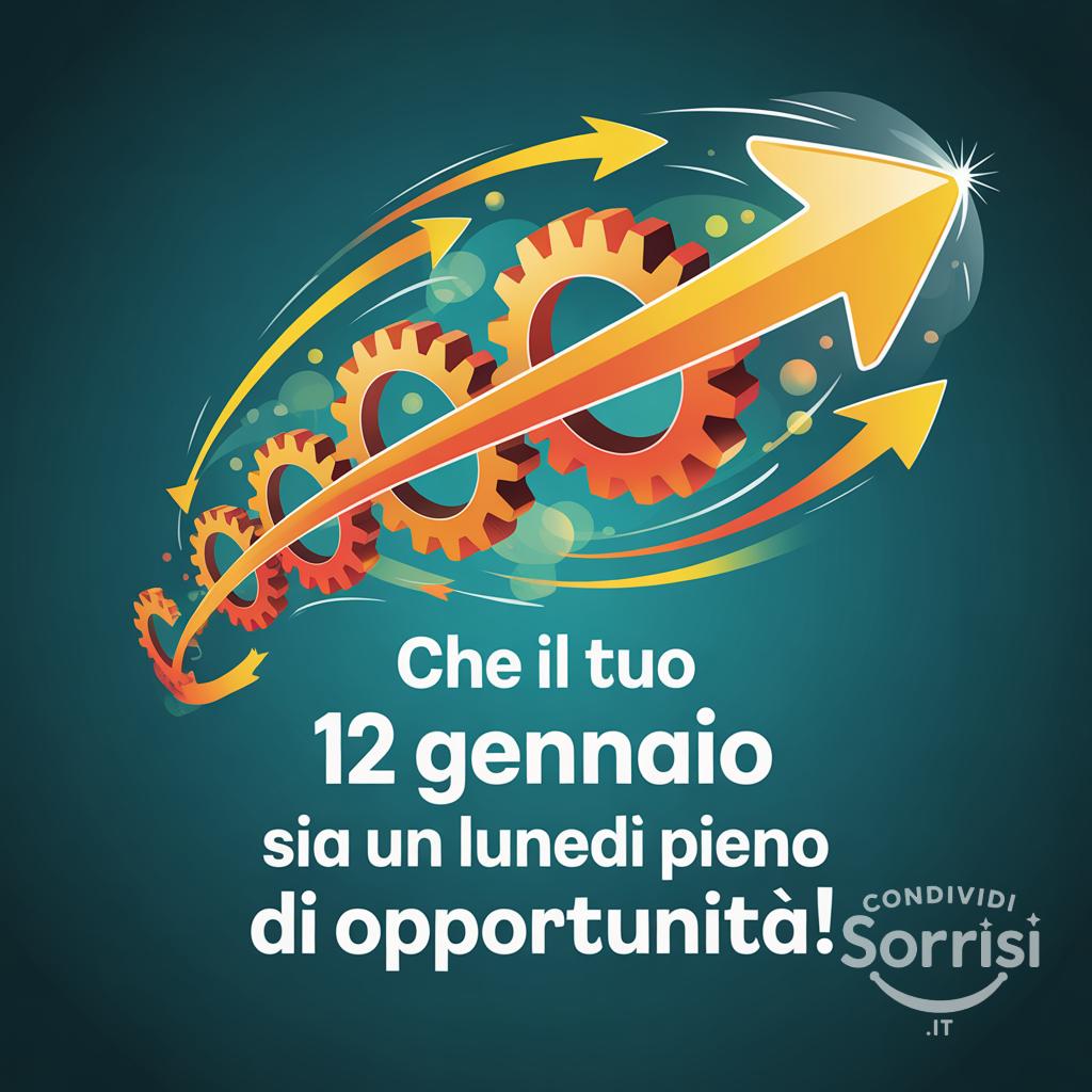 Che il tuo 12 gennaio  sia un lunedì pieno di opportunità!