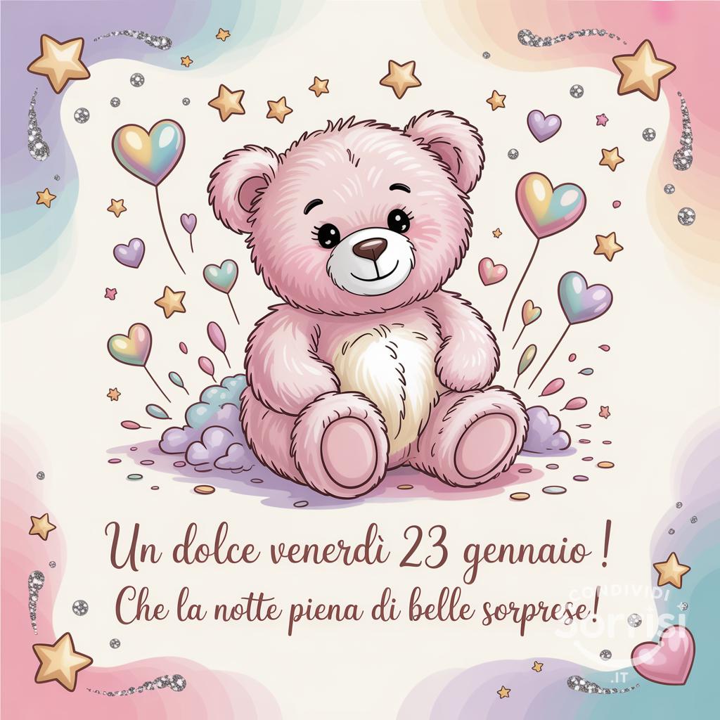 Un dolce venerdì 23 gennaio ! Che la notte sia piena di belle sorprese!
