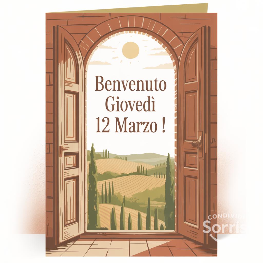 Benvenuto Giovedì 12 Marzo !