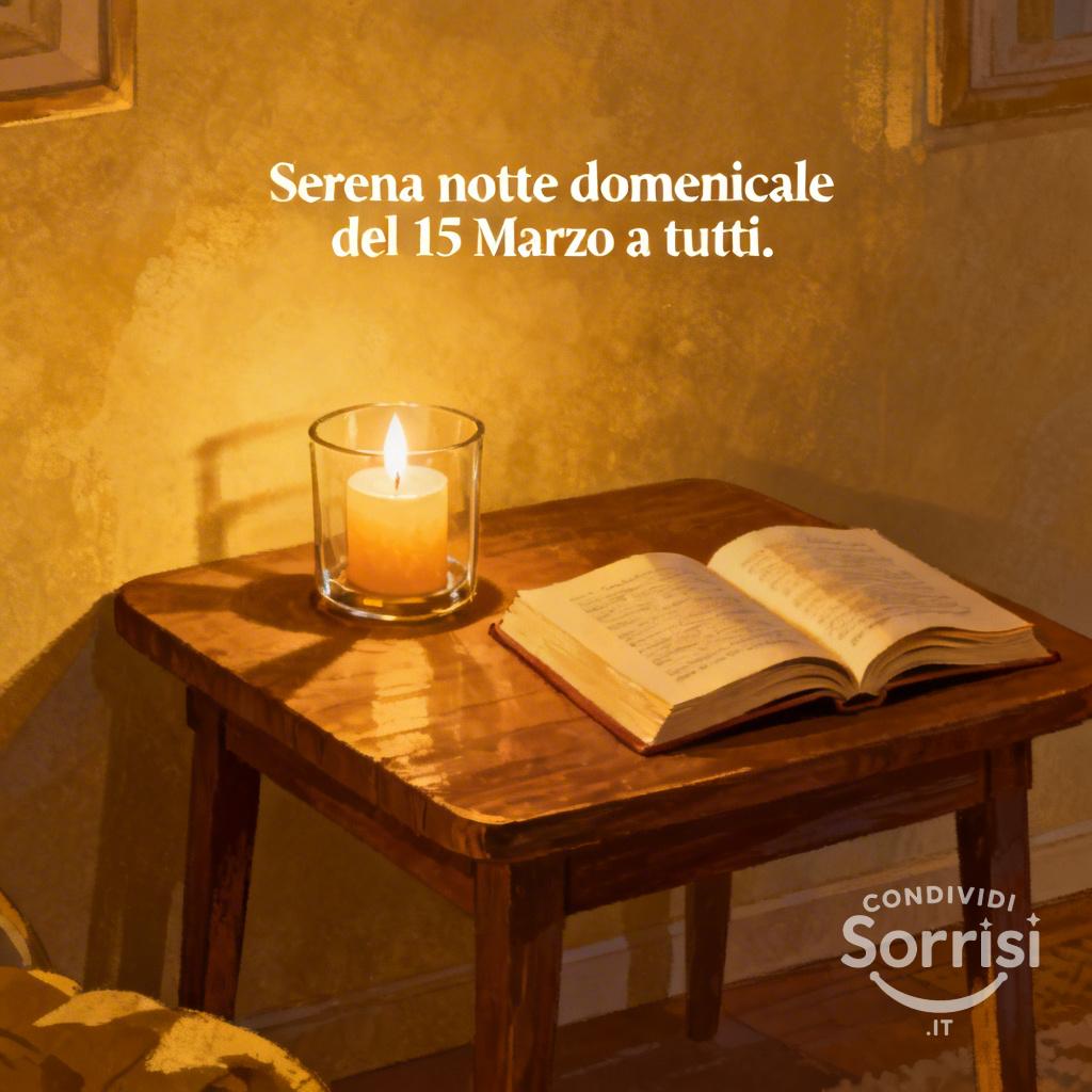 Serena notte domenicale del 15 Marzo  a tutti.