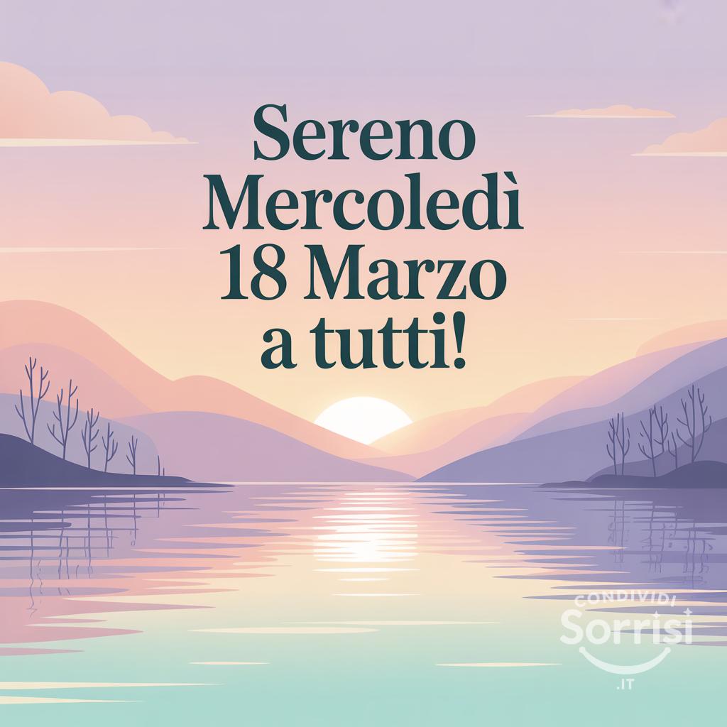 Sereno mercoledì 18 marzo a tutti!