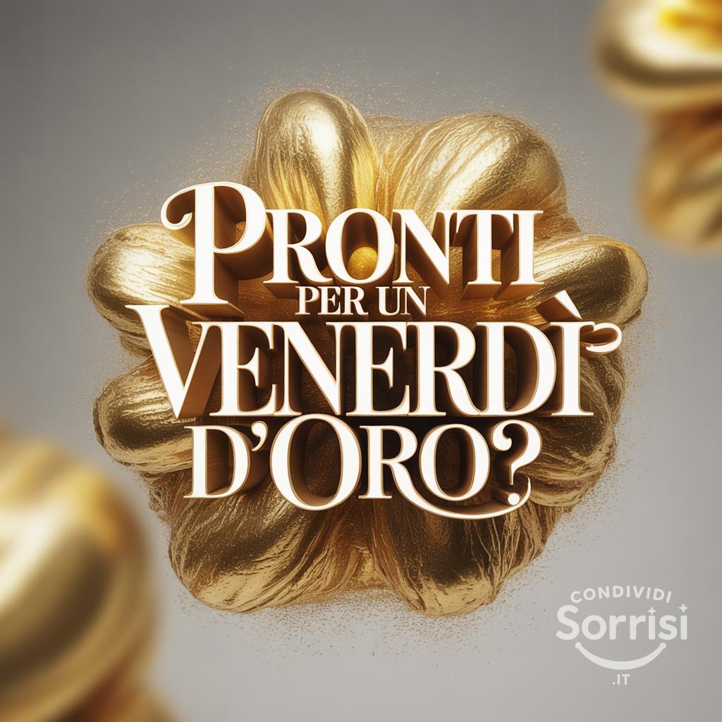 Pronti per un Venerdì d'Oro?