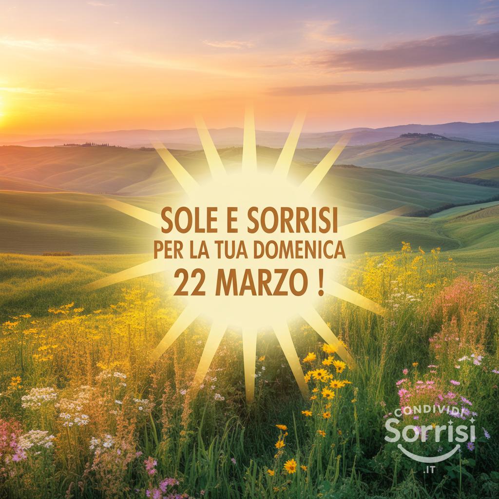 Sole e sorrisi per la tua domenica 22 marzo !