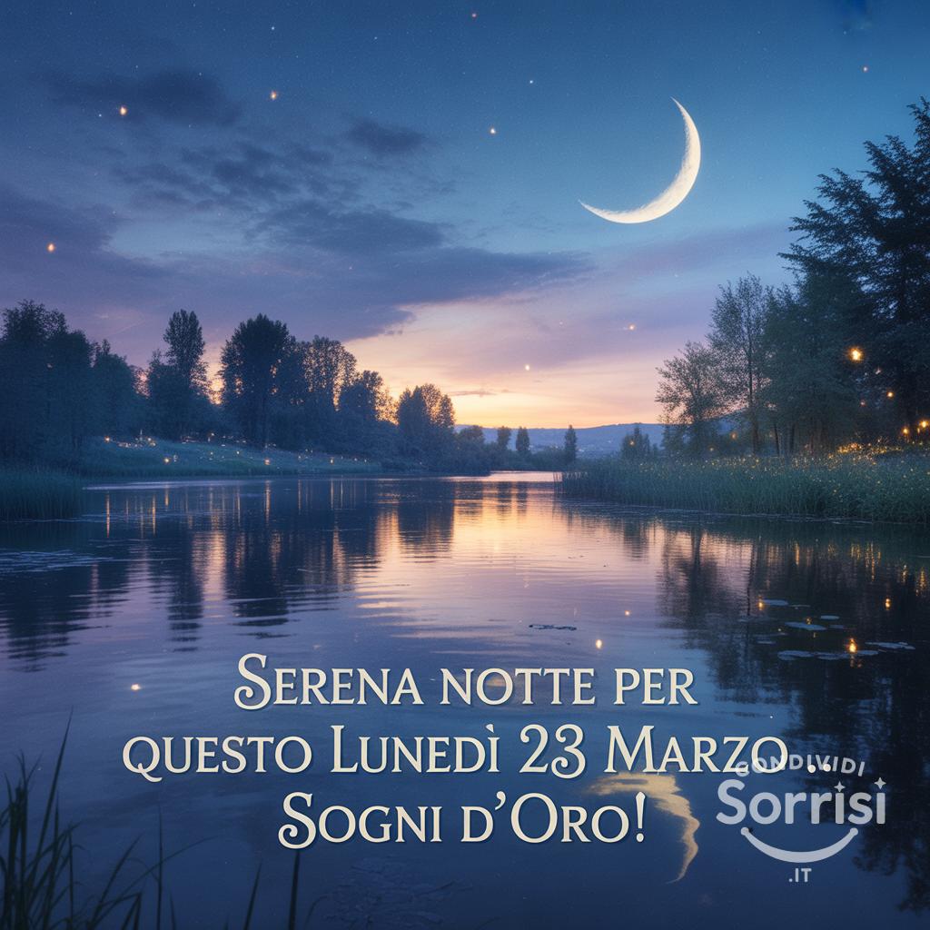 Serena notte per questo lunedì 23 marzo . Sogni d'oro!