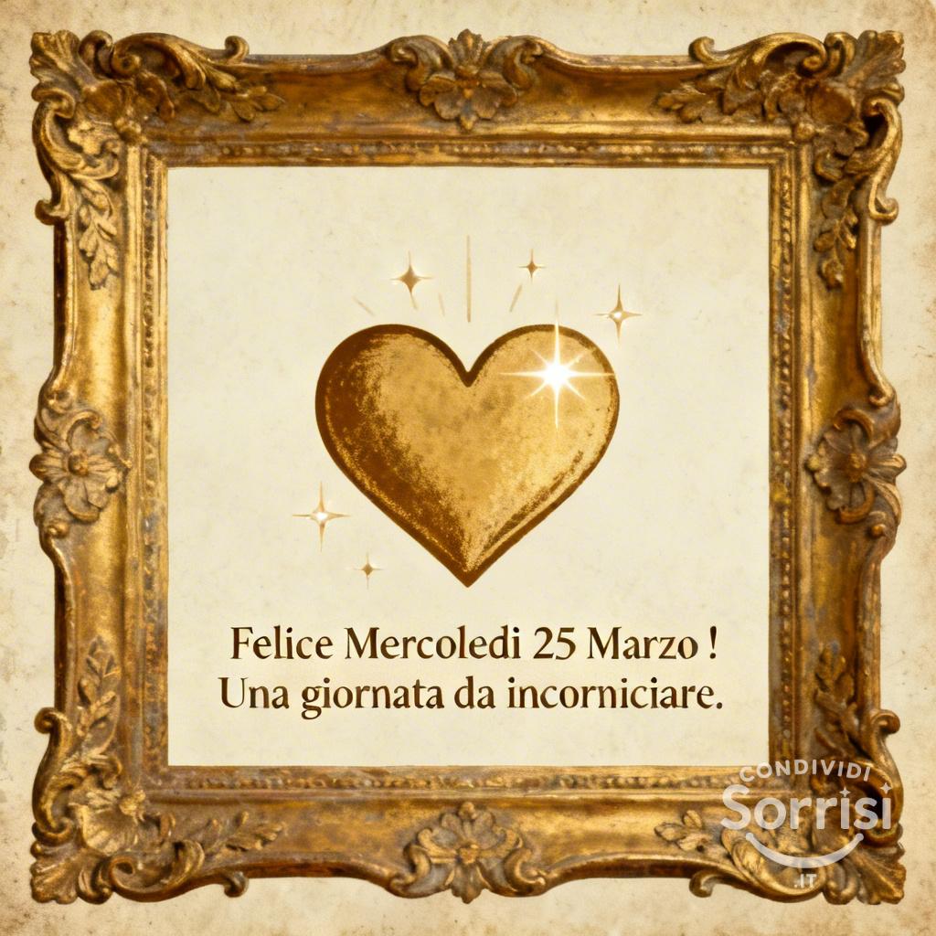 Felice Mercoledì 25 Marzo ! Una giornata da incorniciare.