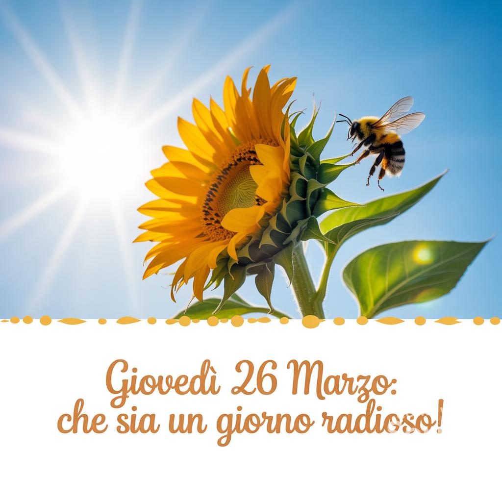 Giovedì 26 Marzo: che sia un giorno radioso!